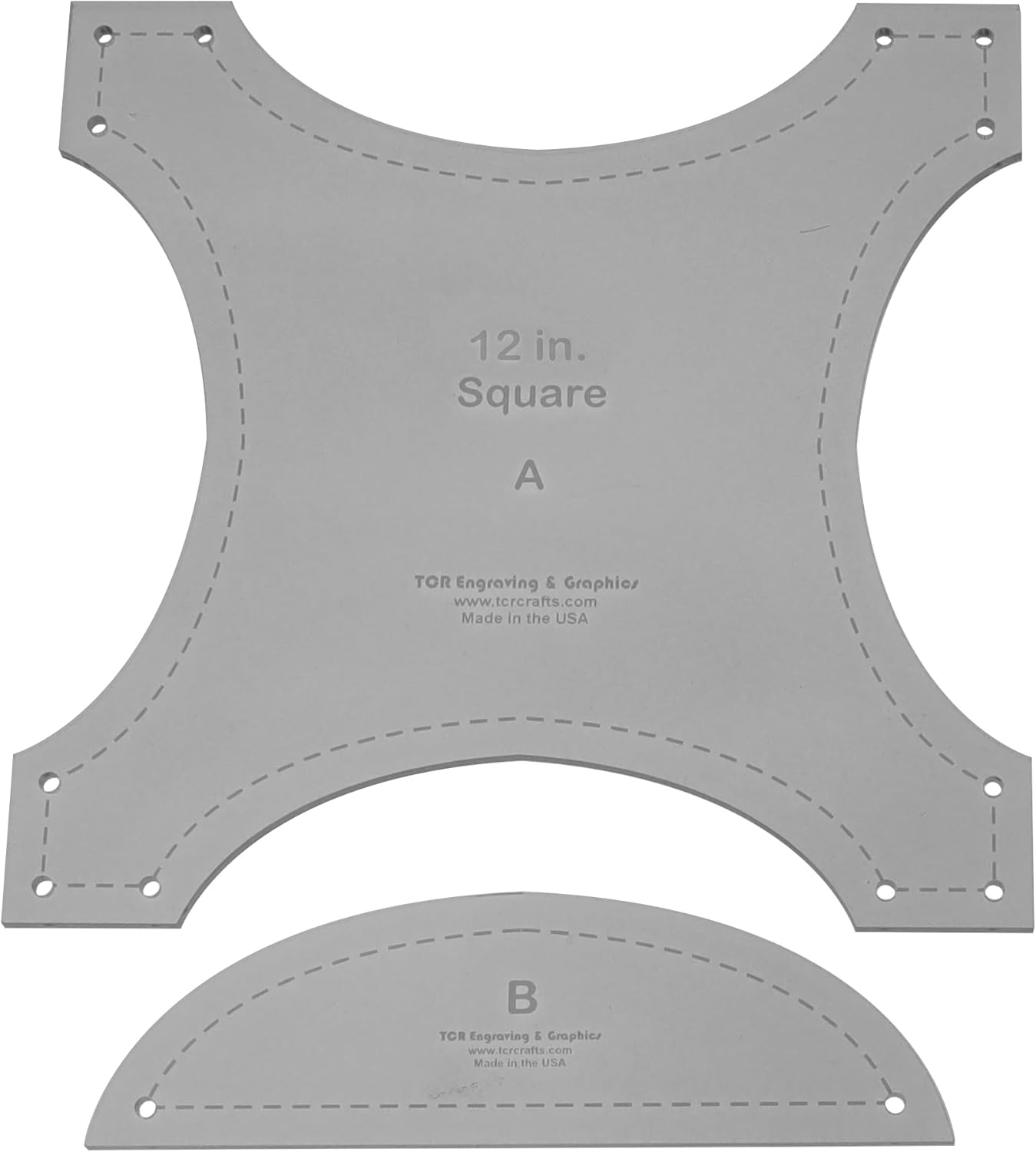 TCR Crafts Robbing Peter to Pay Paul Quilting Template-12 Inch-1/8 Inch Acrylic, Clear