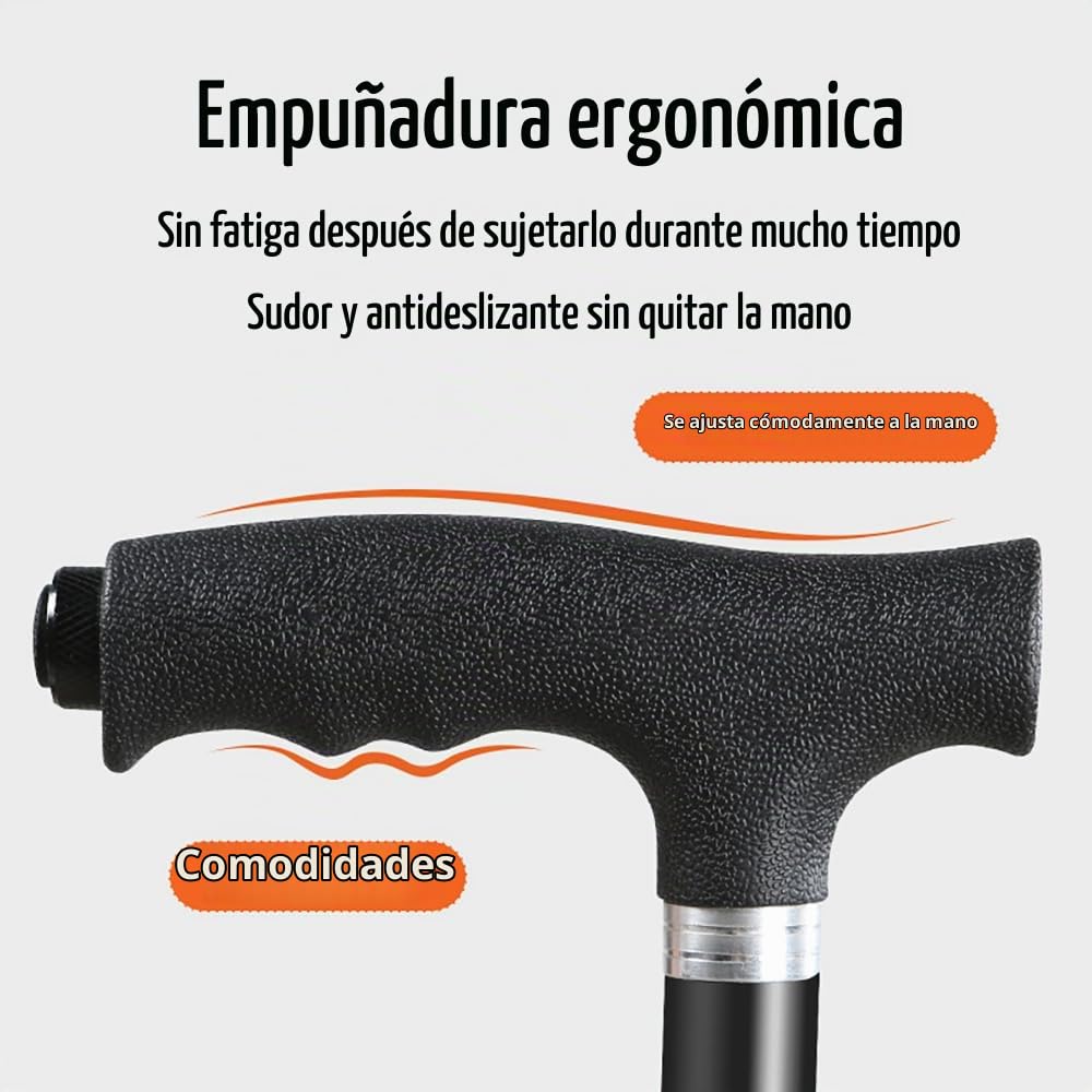 Baston Silla Plegable,Bastón con Asiento Plegable,Bastón Robusto con 3 Patas,Capacidad De Carga De 120 Kg,Cinco Alturas Ajustables,Adecuado para Personas Mayores,Discapacitados y Tumbonas