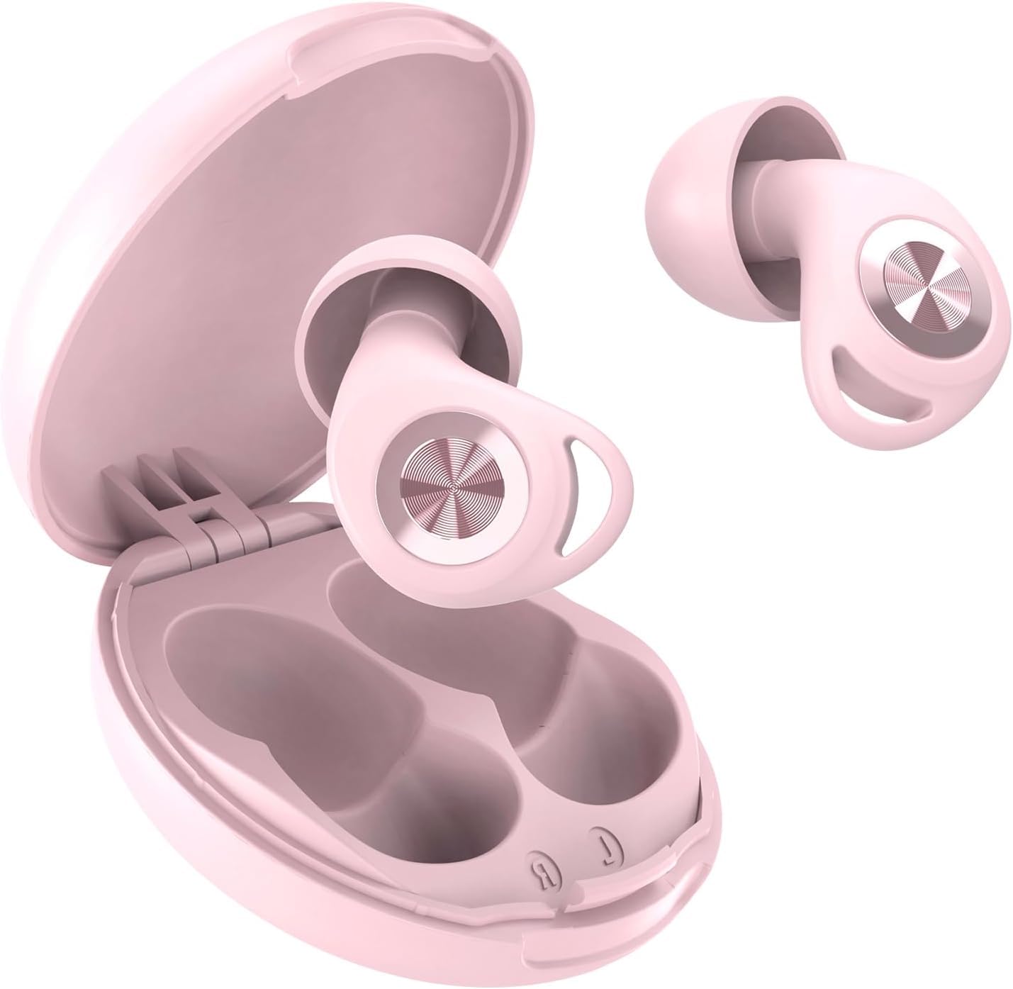 Bouchon D'oreille pour Dormiravec 8 paires d'embouts, Réutilisable en Silicone Flexible, 45dB Noise Cancelling Earplugs Protection Auditive pour le Sommeil/la Concentration/les Concerts, Rose