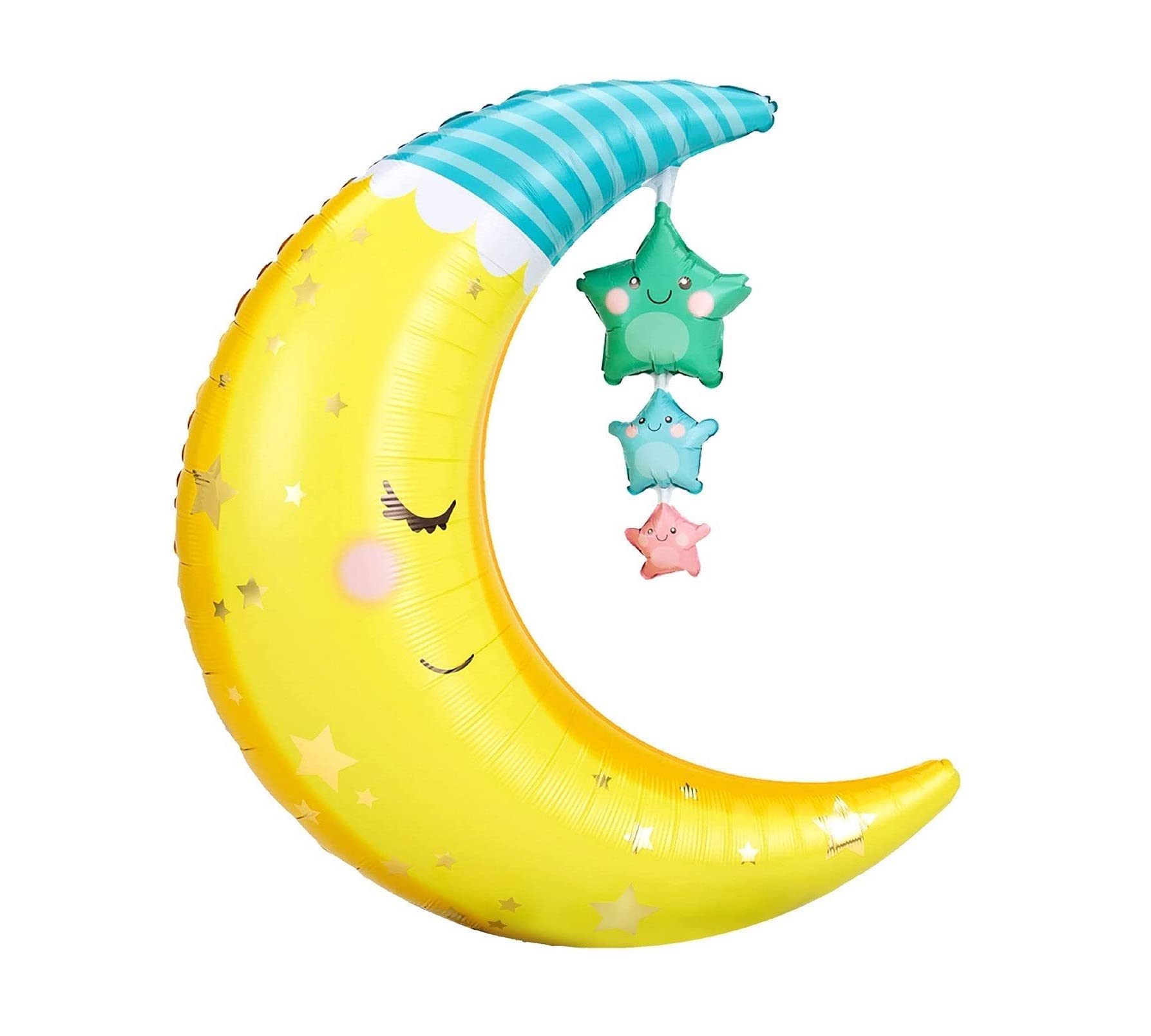 Moon 1 Foil Balloon, 75cm (2 pack), Yellow