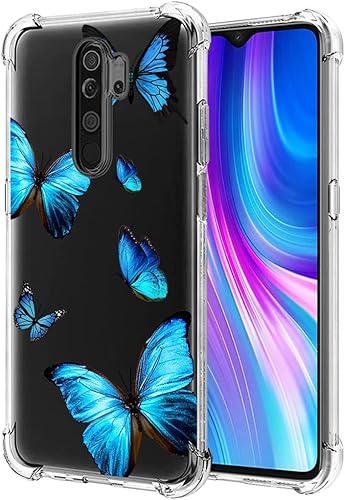 Zoeirc Funda para Redmi Note 8 Pro M1906G7I Funda transparente para niñas y mujeres, TPU suave a prueba de golpes, funda protectora transparente