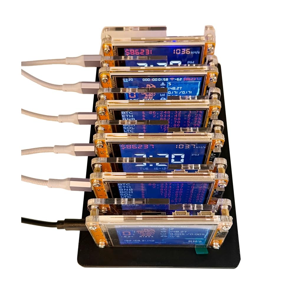 Home BTC 2,8 Smart Display 6X 1060KH/S + 6 Slots Stehender Verbesserter Hashrate Bitcoin Krypto Solo Miner