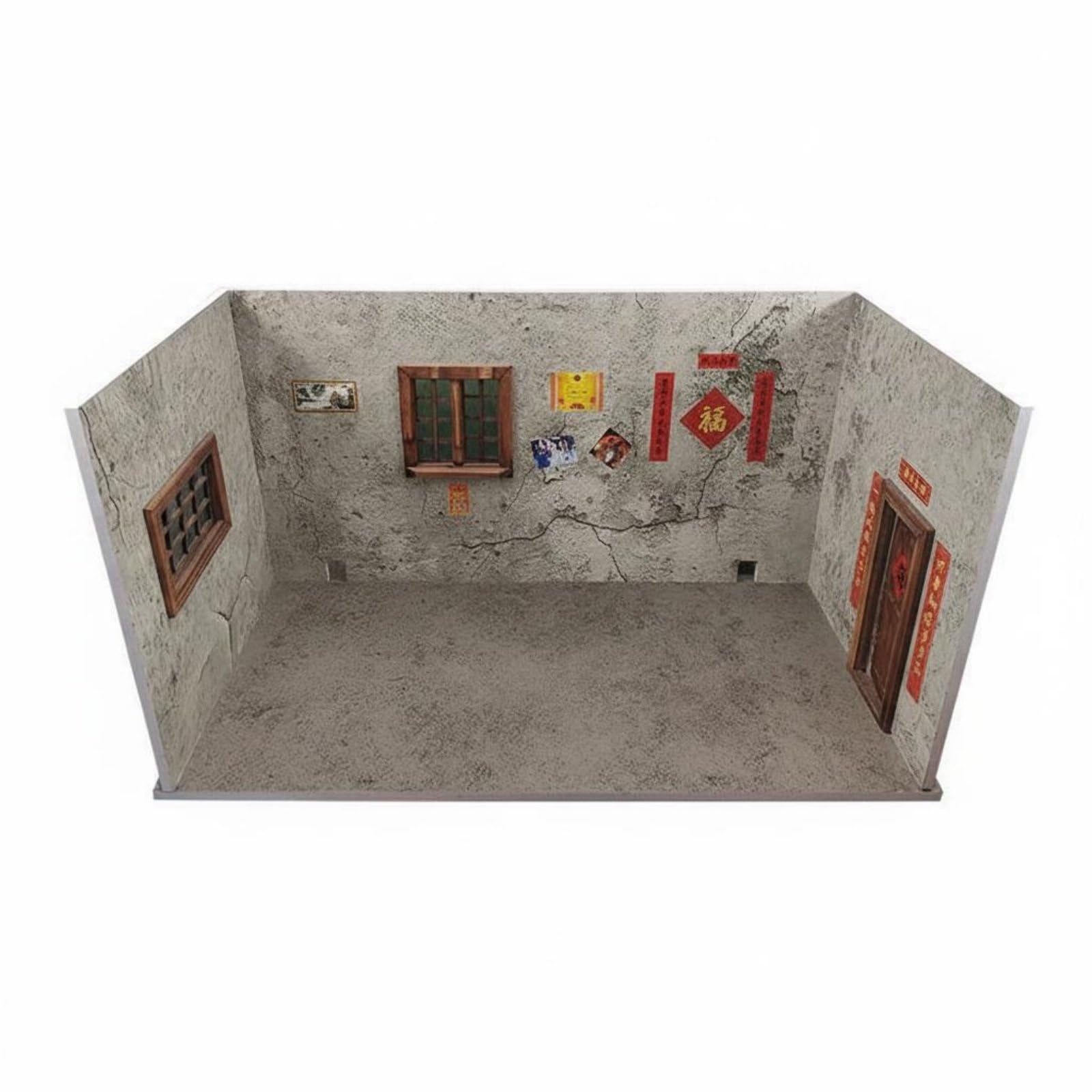 Jiuvaso Casa Giocattolo per Bambini Miniatura Casa Diorama Stanza Modellismo Kit Artigianale con Infissi in Legno E Pvc Antideformazione Adatta per, Modello Wallpaper