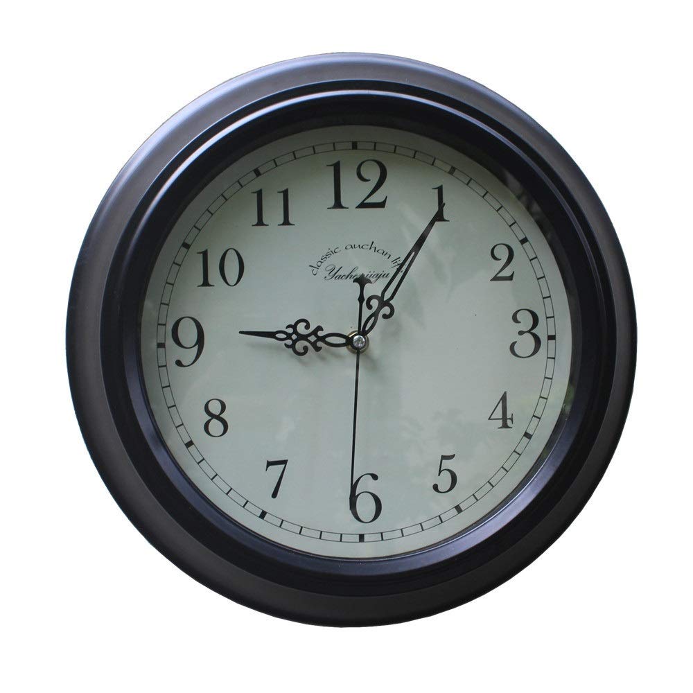 Horloge murale de bureau à la maison en fer forgé pour salon contemporain