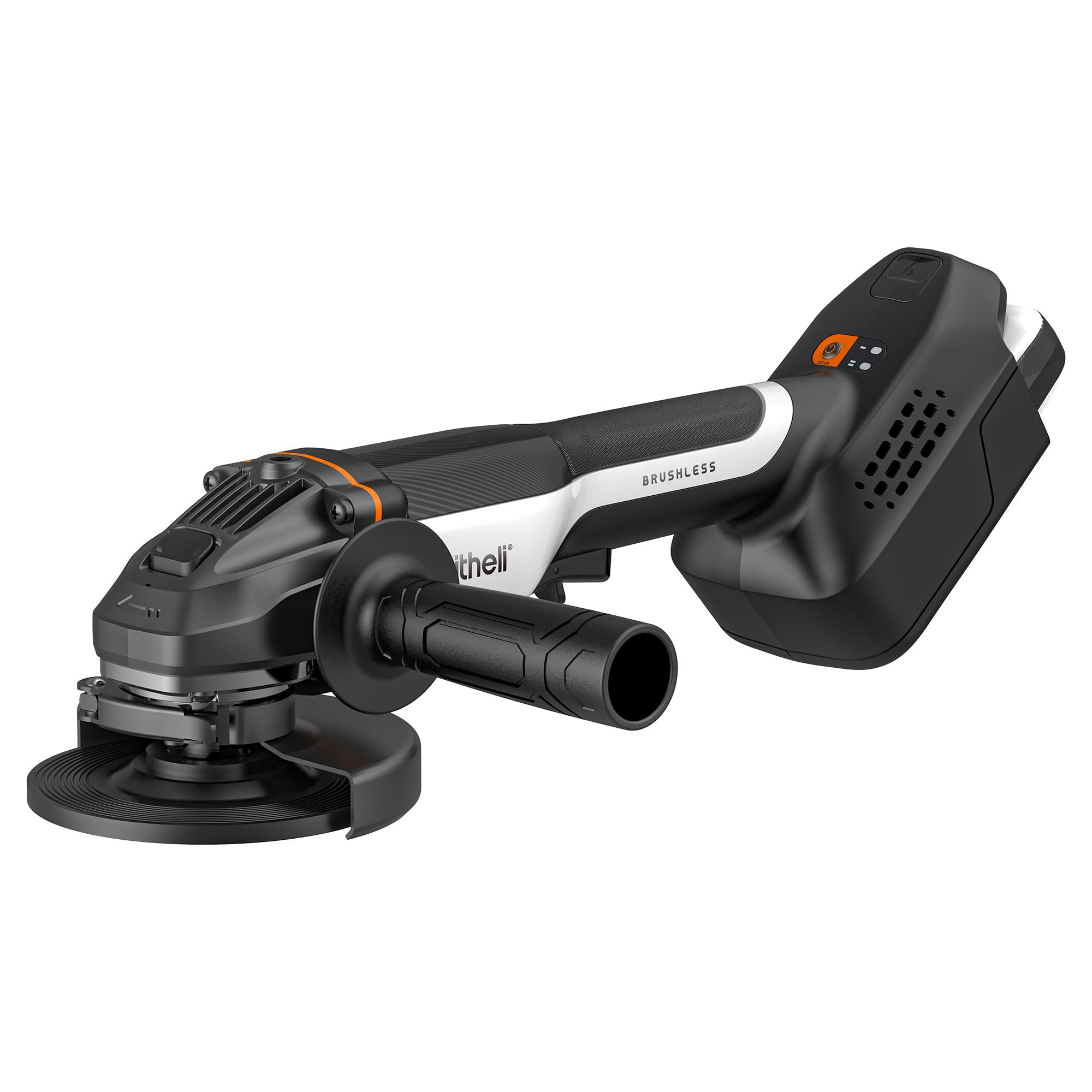 Litheli Cordless Angle Grinder, 125mm Brushless, 20V, 2500/8500RPM, Grinder Tool with 4.0Ah Battery, for Grinding, Cutting and Sanding of Various Materials