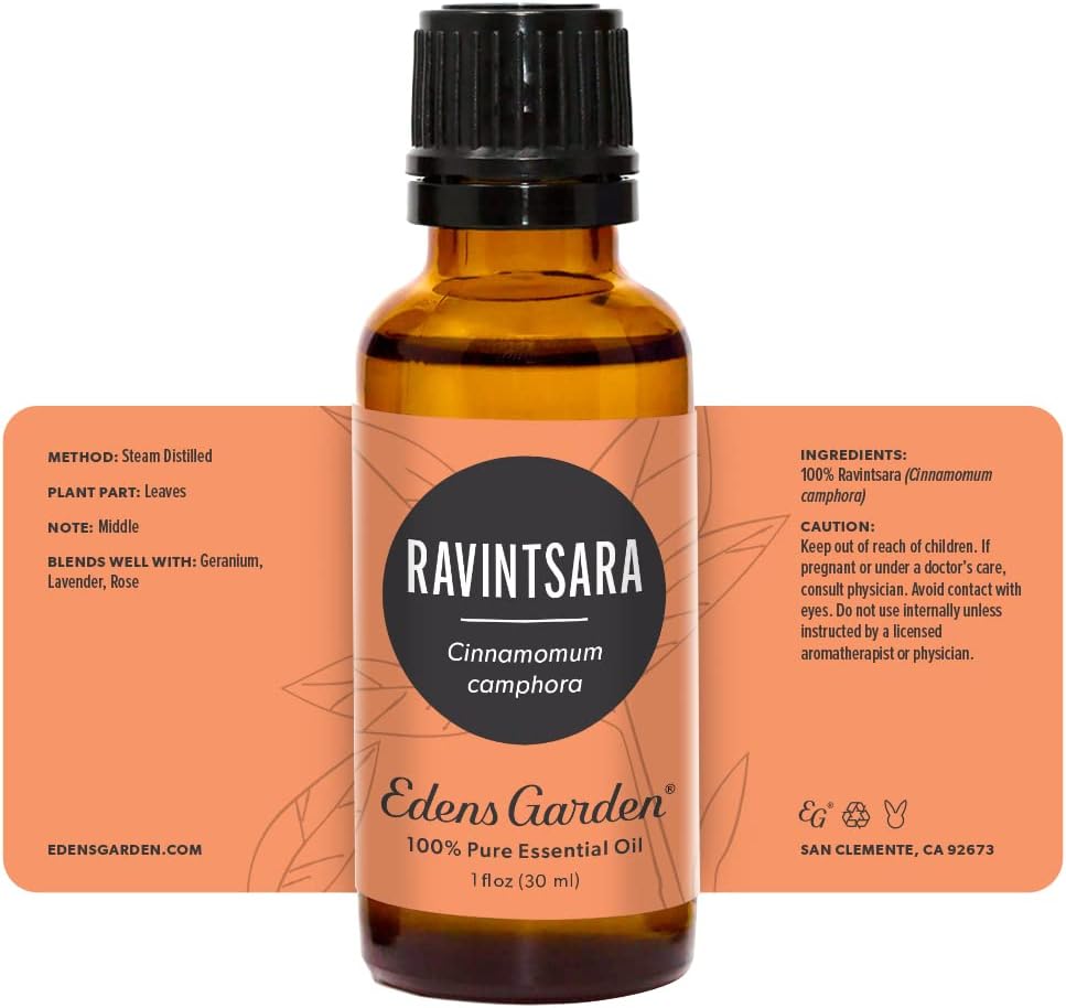 Edens Garden Ravintsara Essential Oil- 100% Pure Premium Grade, Undiluted, Natural, Therapeutic, Aromatherapy, The Best for Diffuser, Candle, Laundry, Humidifiers 30 ml (1 fl oz)