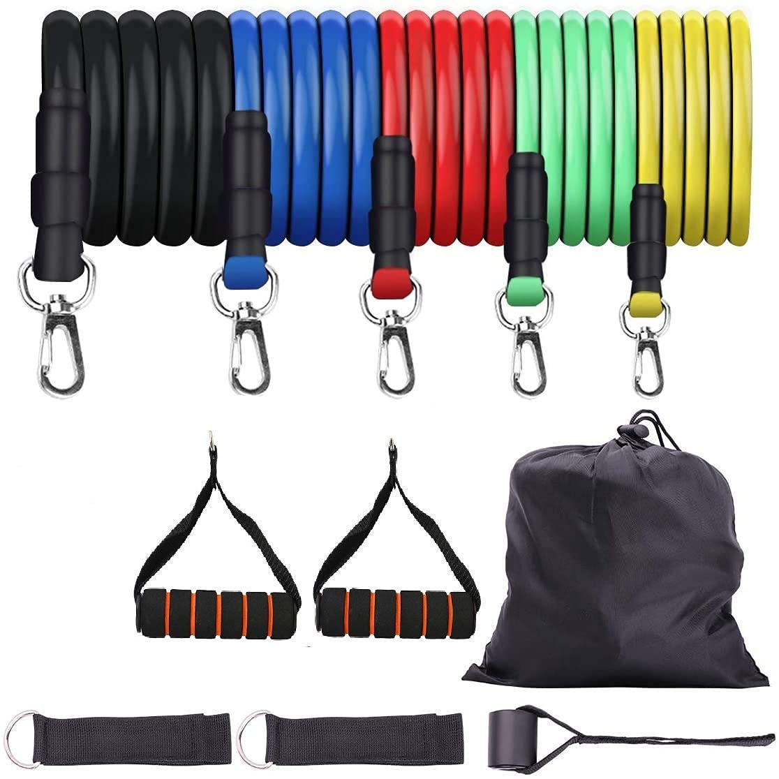Mobhada Resistance Exercise Bands with Door Anchor, Handles, Waterproof Carry Bag, Legs Ankle Straps for Resistance Training, Physical Therapy, Home Workouts, Resistance Band. (B098XSGJLW) Amazon Price History, Amazon Price Tracker