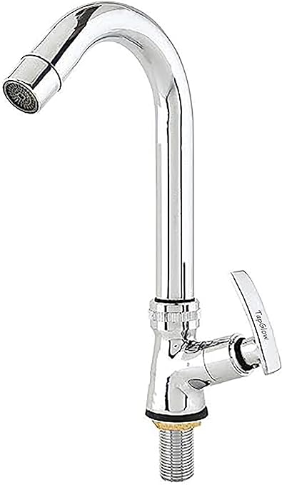 Tapglow Brass Chrome Finished Soft SWAN Neck TAP_Set-of1