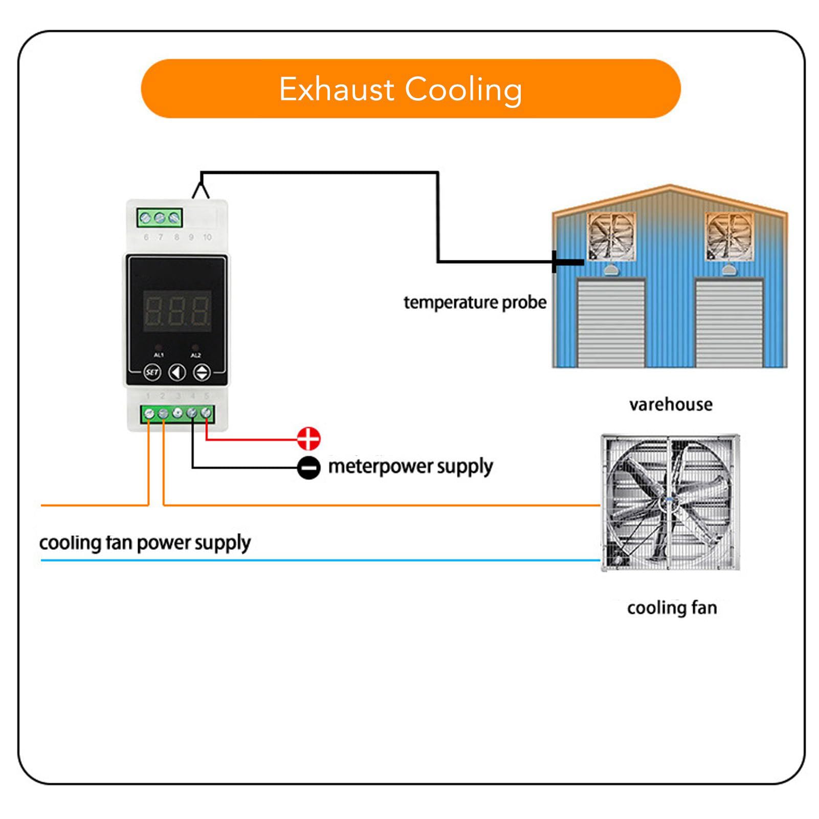 Controlador de Temperatura Digital Termostato con Cable de Detección AC100-240V