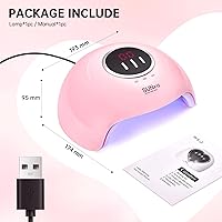 Vista 6 de CHRISTINE SHELLY Lámpara de uñas LED UV de 54 W, secadora de uñas, luz de esmalte de gel, 3 ajustes de temporizador, lámpara profesional de secado