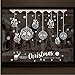 EWQHD Christmas Shop Window Decorazione Wall Stickers Rimovibili Campane di Natale Deer Adesivi Murali Salotto di Dente di Leone Nero
