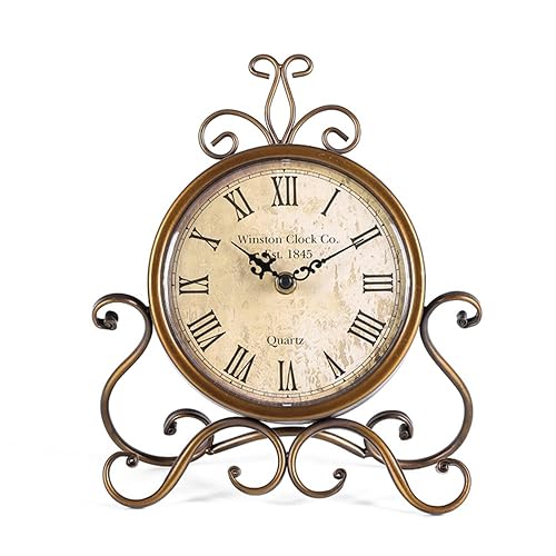 HZDHCLH Vintage Table Clocks for Living Room Bedroom Decor, Silent