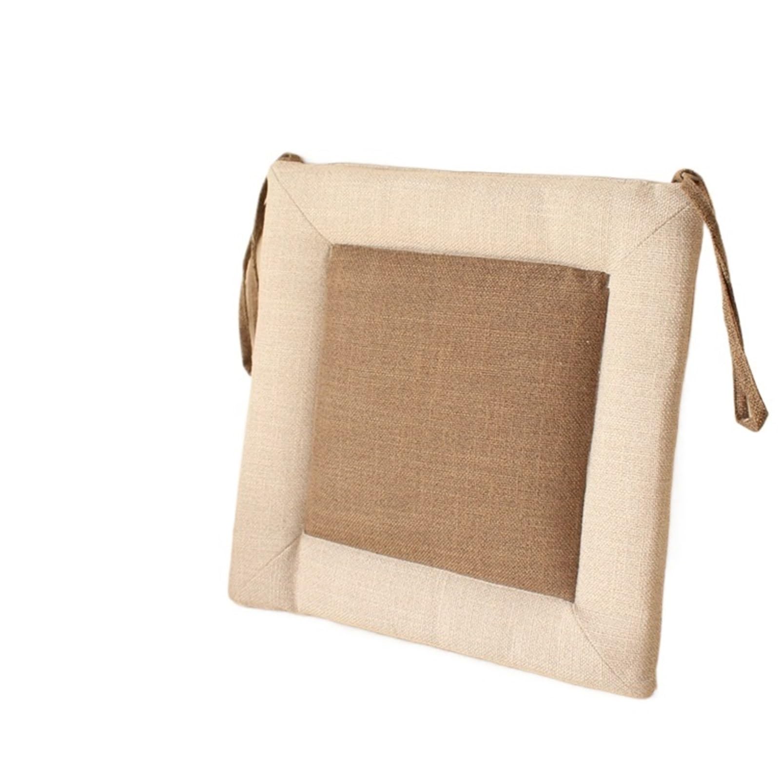 EnxJire Dining Chair Seat Cushions Linen Chair Cushion Butt Computer Student Stool Office Seat Mat(Color 1)
