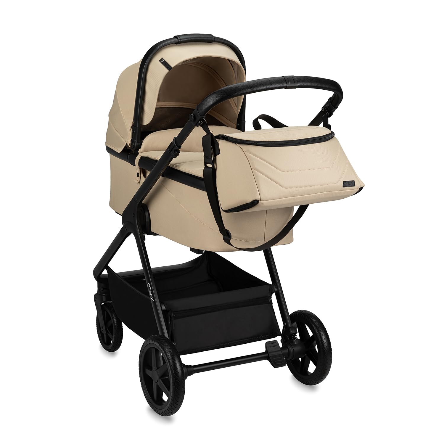 MoMi GISELLE Kombi-Kinderwagen 2 in 1 mit Buggy-Funktion, 5-Punkt-Sicherheitsgurt, ab dem 1. Lebenstag, bis 22 kg Körpergewicht (Buggy), Einkaufskorb, Matratze, Regenschutz und Wickeltasche