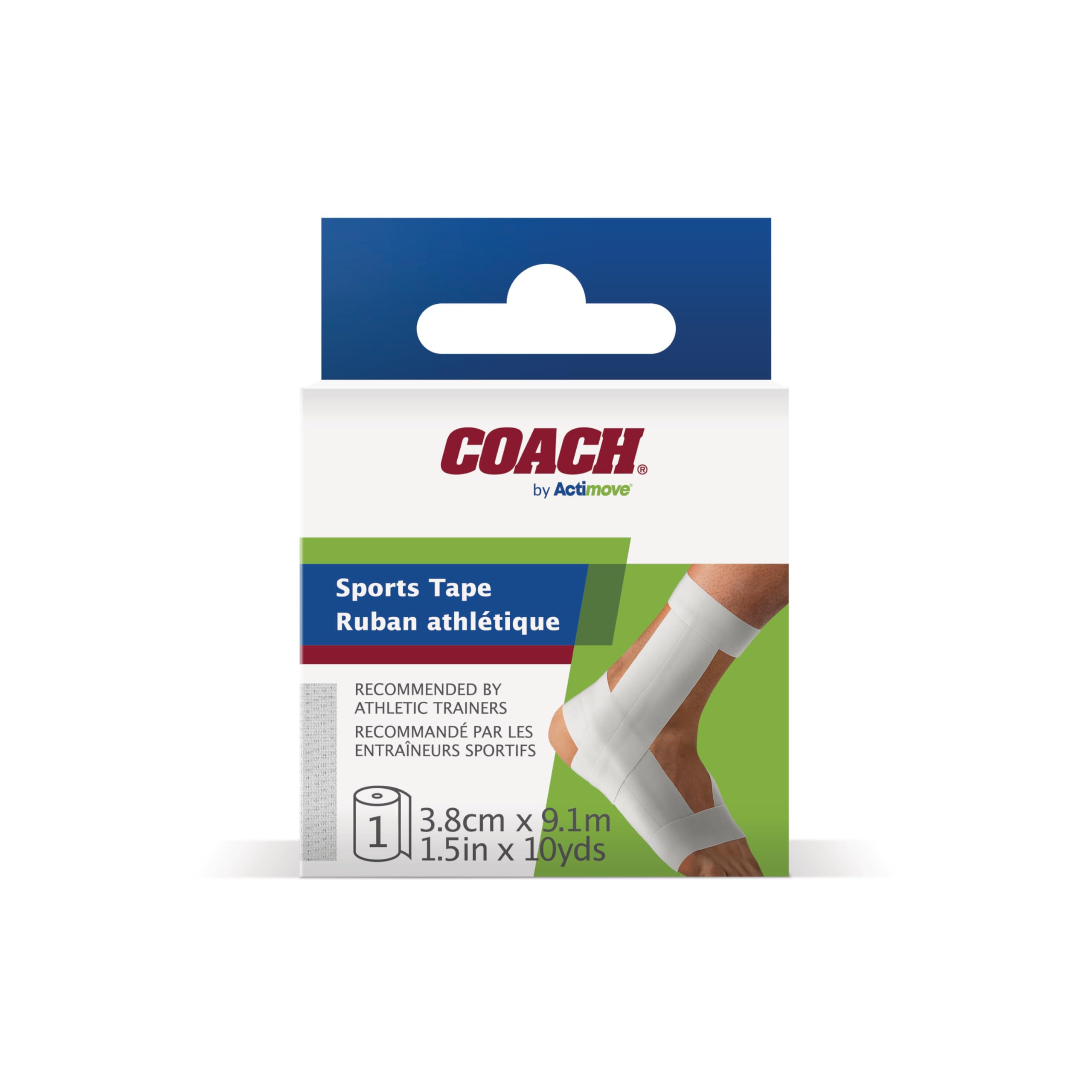 Athletic Tape Sprains and Injuries Protection Breathable Hand-tearble Sports Tape Multi-Sport use 1 5 in x 10 yd