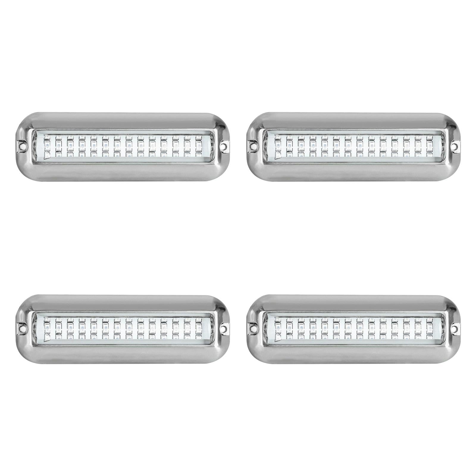 TISHITA 4 Pezzi Luci Poppa Barca LED Sottomarine Impermeabili Inox Alta Luminosità Resistenza Duratura Adatte per Immersioni Notturne Uso su Barche E Yacht