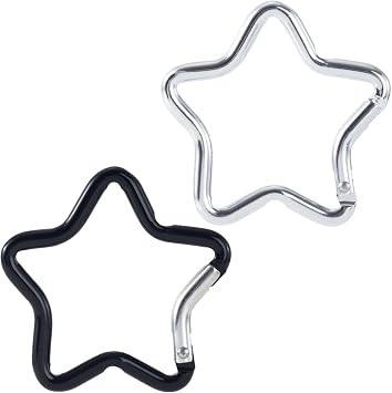 Star Carabiners, Zinc Alloy Heavy Duty Star Shaped Keychain Clip