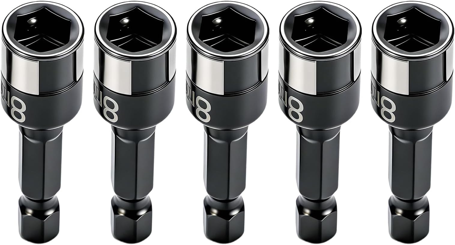 5Pcs 45mm Not Impacts Socket Steel Wrench Hexagonal Socket Adapter for in Auto Repair Wrench Adapter