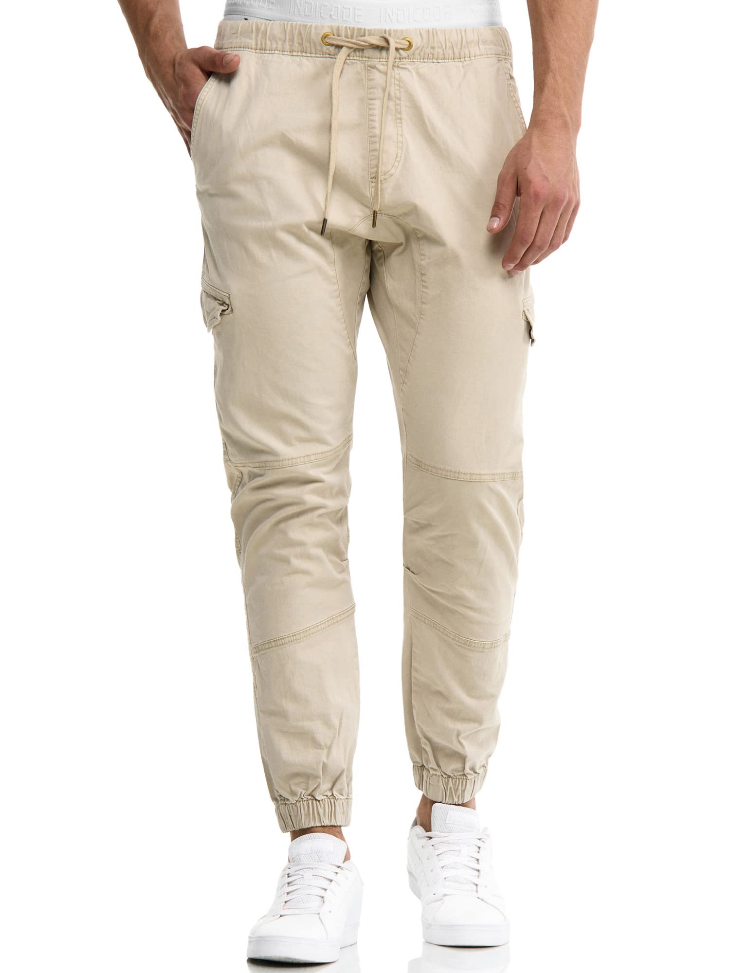 Indicode Hombres Levy Pantalón Cargo de algodón con 6 Bolsillos