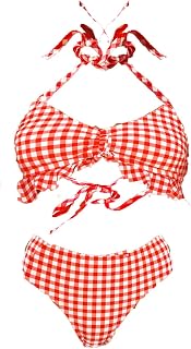 HIBA CREATIONS Baby Girl Kids Swimming Costume Bikini with Panty red and White Color Price In India