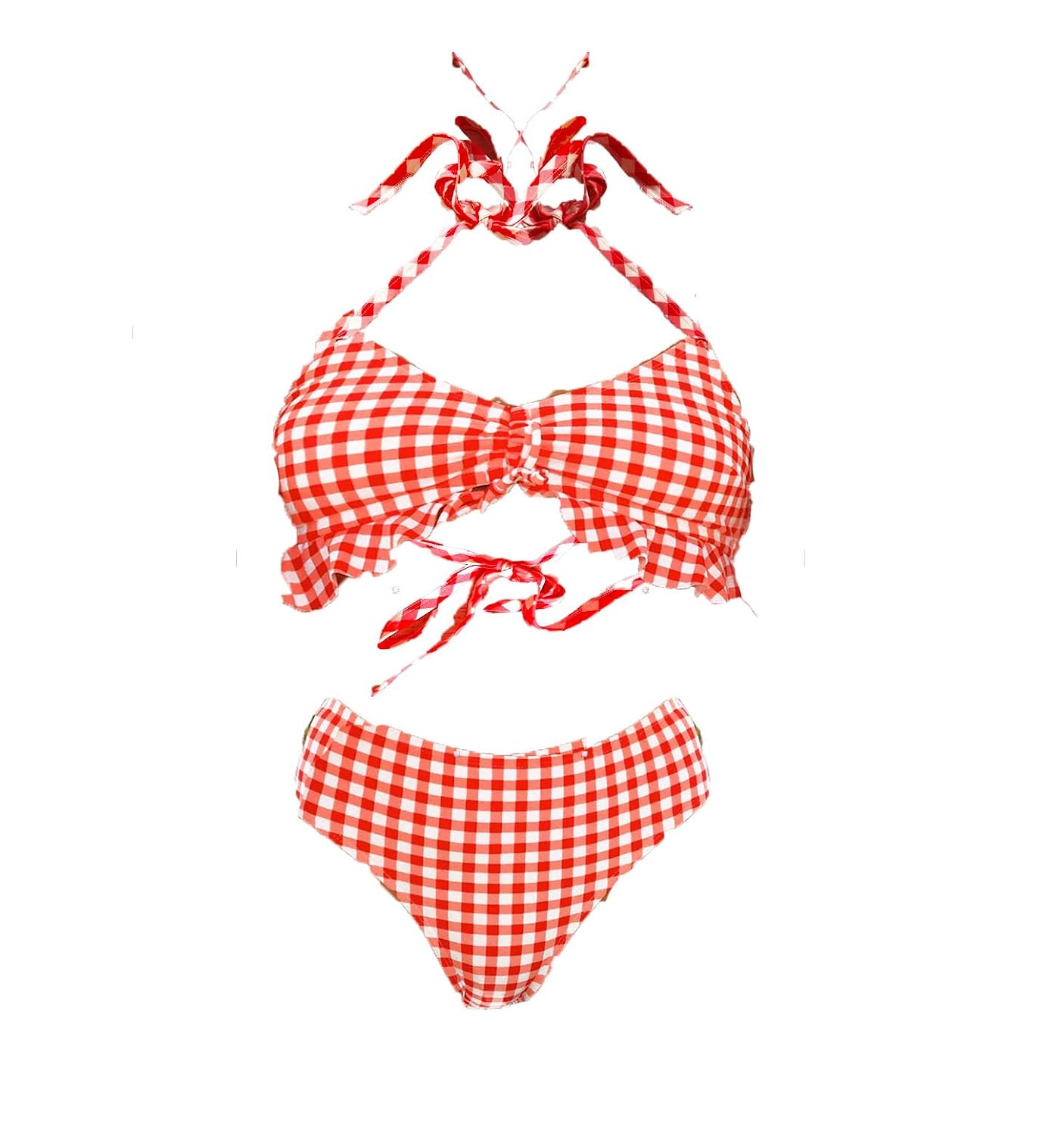 HIBA CREATIONS Baby Girl Kids Swimming Costume Bikini with Panty red and White Color - Review, Price and Buying Guide