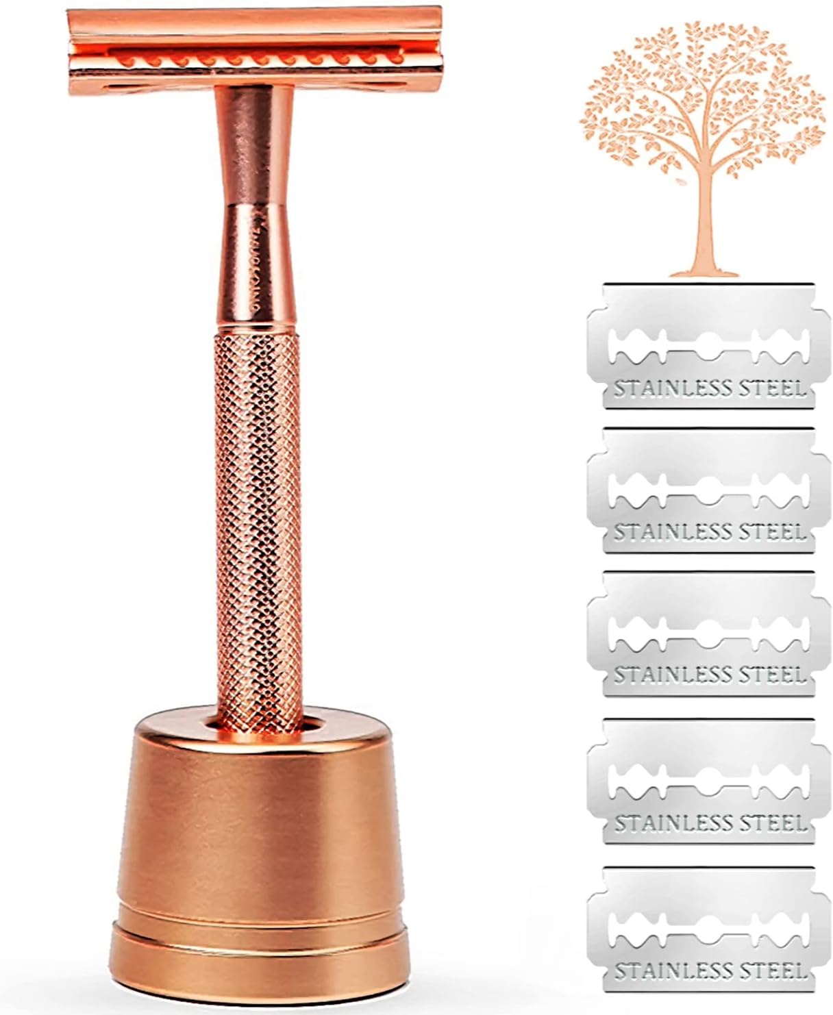 Razors For Men Or Women,Eco Razor With Stand &10 Pack Refills,Double