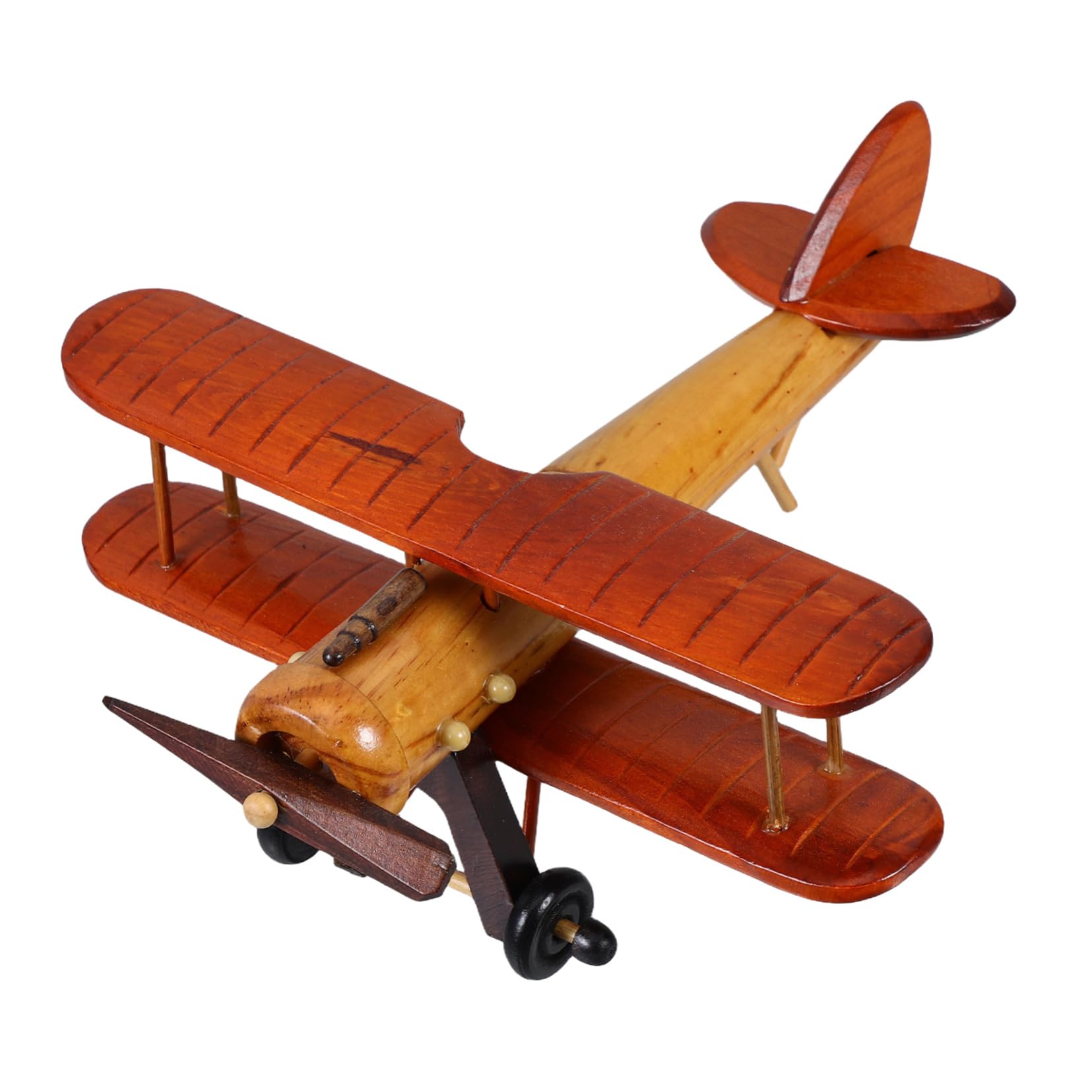 Maquette avion bois vintage Alipis fait main pour une decoration interieure retro unique