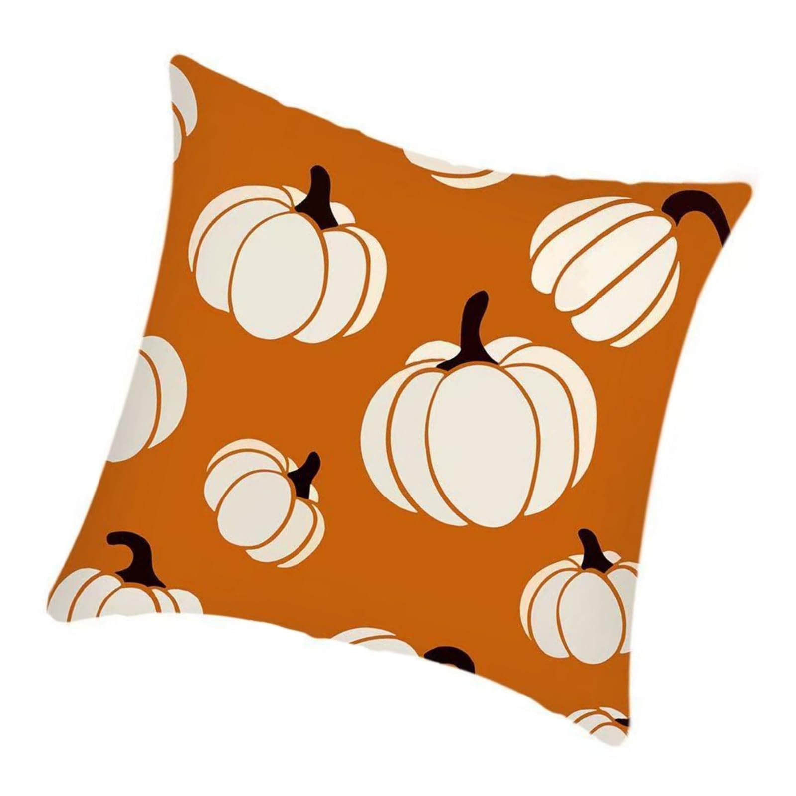 Jazuaiao Fall Themed Pillowcase Pumpkin Pattern Soft Fabric Easily Clean Home Accent Decorative Pillow Cover 45cm X 45cm Festive Fall Pillow Case