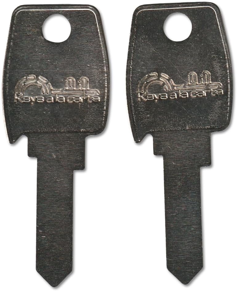 77001 Pair (2) Replacement Keys – Cut to Code on LF7 Blank for Eurolocks/Lock Focus/Lowe & Fletcher Cabinets & Storage | KEYSALACARTE