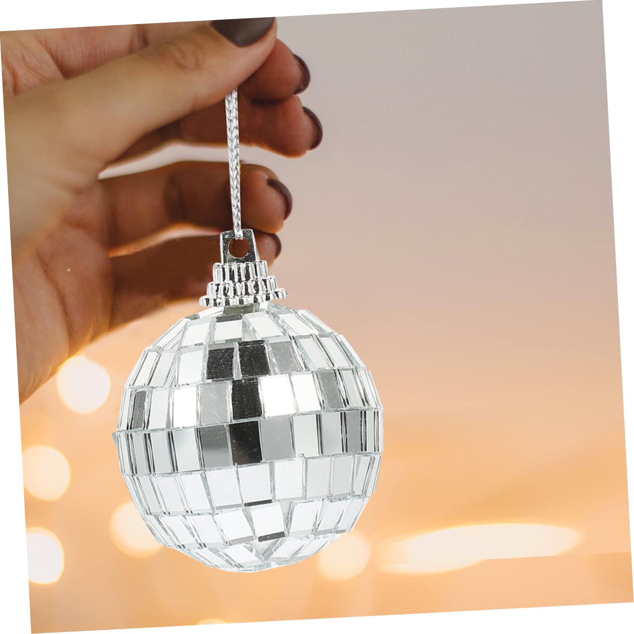 Kisangel 17piezas Bolas de Espejo de Discoteca Decoración de Bolas de Discoteca para Manualidades para Árbol de Navidad Adornos para Boda o Fiesta