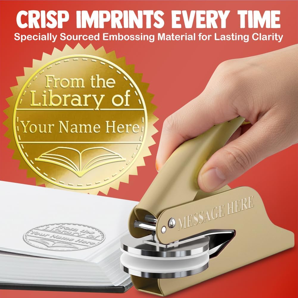 Book Embosser Personalized - Custom Embosser Stamp. Ex Libris, from The Library of Book Stamp Personalized. Personal Library Stamps. Engraving, Embossing Stickers and More Designs for the Perfect Gift