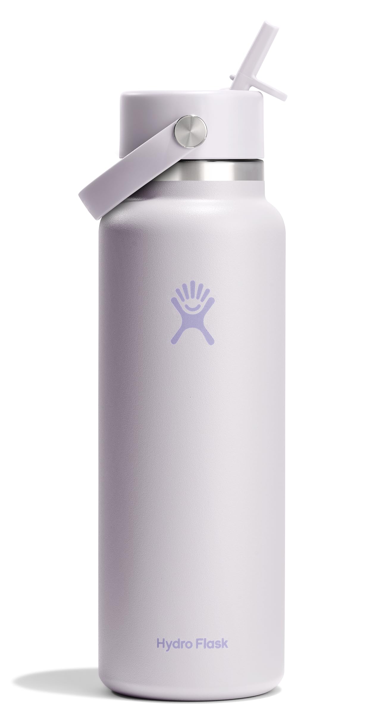 Hydro Flask Water Bottle - Insulated Stainless Steel - Wide Straw Lid, Non Spill, Leakproof in 40 Oz Cloud Pink