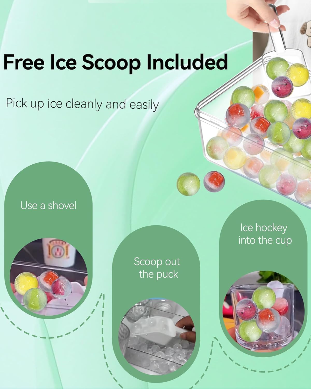 Round Ice Cube Trays with Lid and Bin - 1.0 Inch Small Sphere Ice Ball Maker for Freezer, Makes 70 Ice Balls, Stackable Ice Mold for Cocktails, Whiskey, Coffee & Drinks, BPA-Free Ice Trays for Freezer