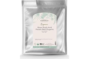Organic Red Rose Petals & Buds: Starwest Botanicals 1 Pound Bag