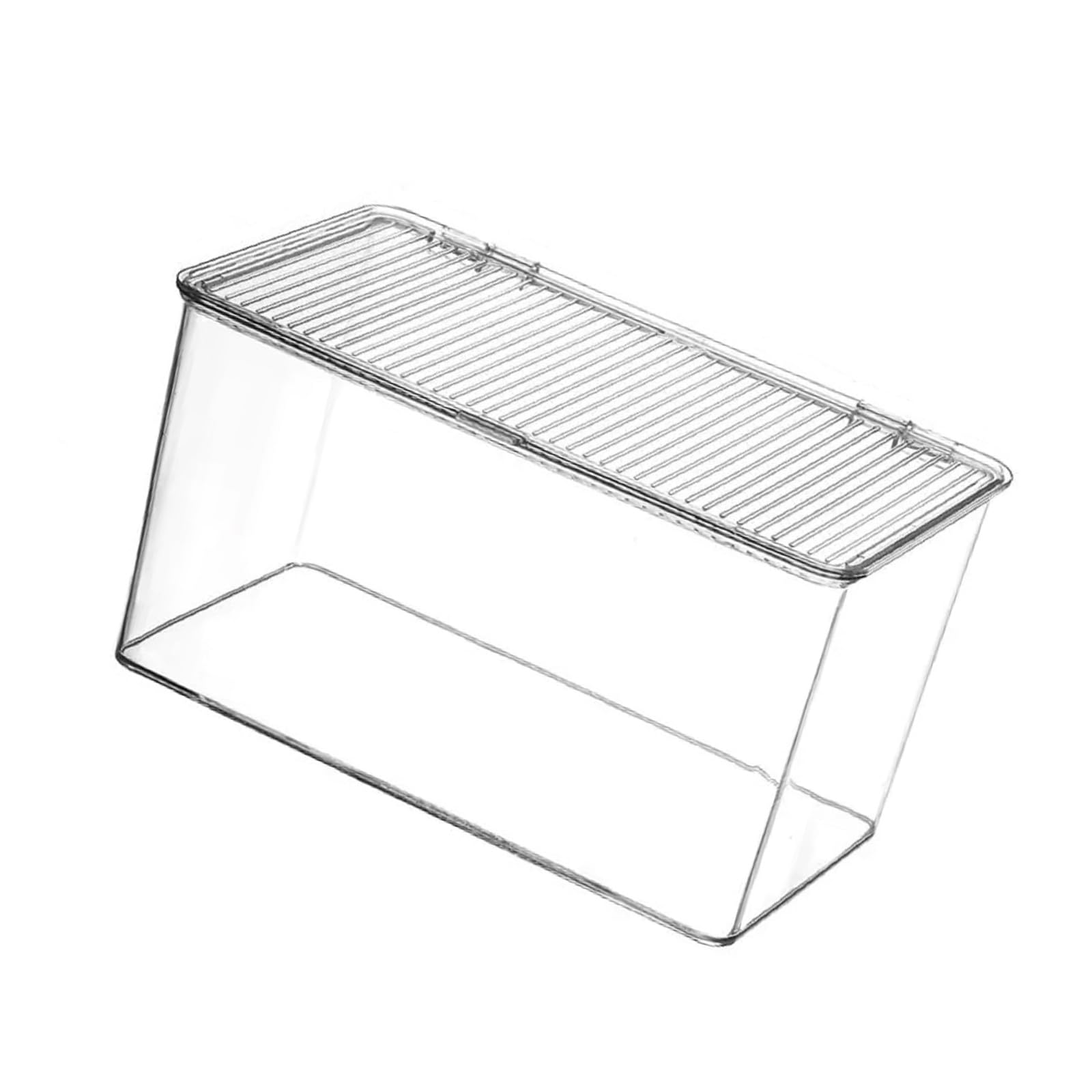 Hsioluted Multipurpose Stackable Clear Plastics Container with Lid, Space-Efficient Organizers for Garage Shelf Space Saving Cabinet Storage Box