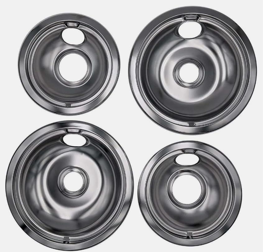 W10196406RW Drip Bowl Set W10196405RW，Replacement for Whirlpool OEM