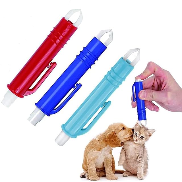PKQTOP Juego de quitagarrapatas para Perros y Gatos, Juego de 3 Unidades