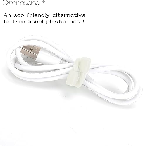 Miniatura 8 de 8 bridas de silicona reutilizables de 3 pulgadas con núcleo de acero trenzado de silicona para atar cables coloridos para agrupar y organizar,