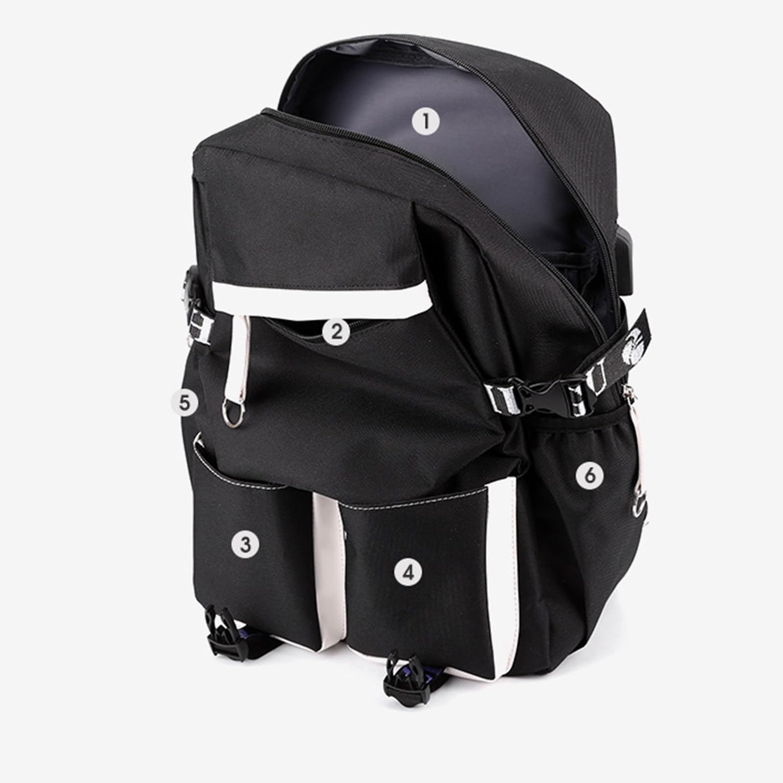 Mochila Escolar Negra de Primaria para Niñas Escuela Primaria Mochilas Escolares Rosas para Niños Backpack Nylon para Adolescentes y Estudiantes de último año