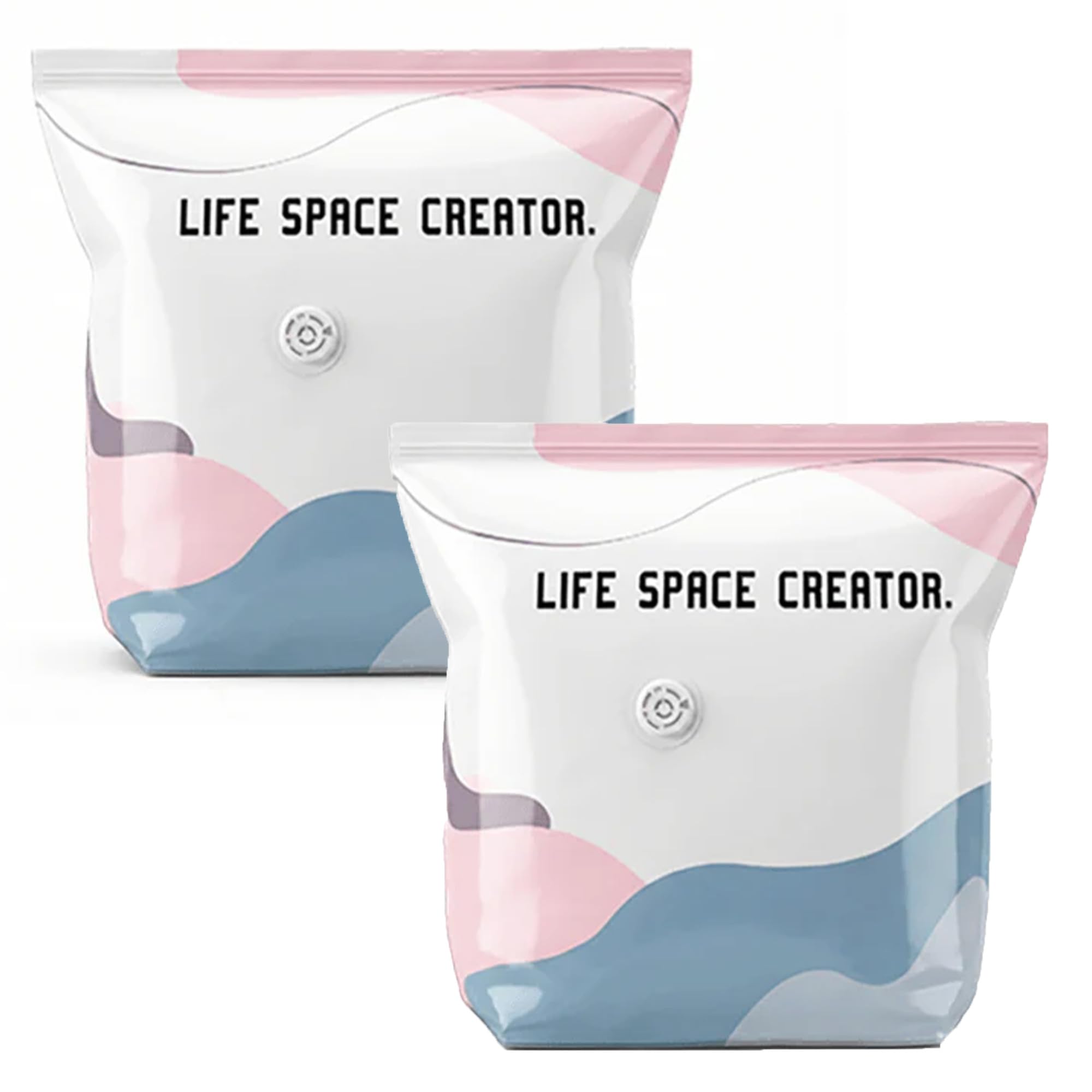 Extra Large No Pump 3D Vacuum Storage Bags,3-Sec Fast Compression, No Pump Needed,Extra Large Storage Bags,Roll-Up Compression,Vacuum Storage Bag For Clothes Duvet Travel And Home (2PCS, 100x80x30cm)