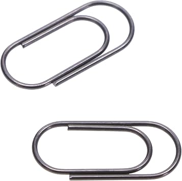 ONLYKXY 100 Pieces 16mm MIni Black Nickel Paper Clips, Retro Paperclipa, Office Clips Assorted