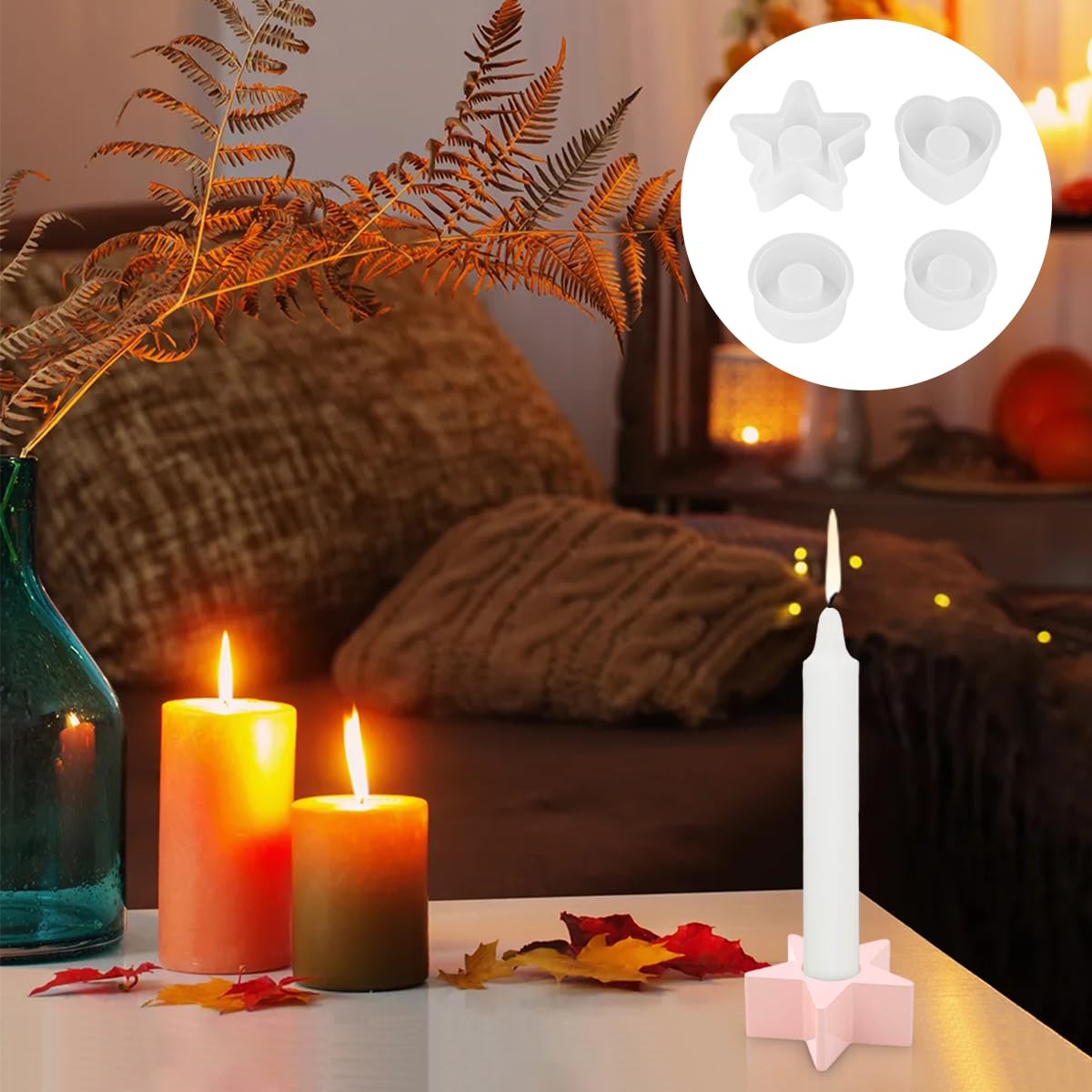 4 Weihnachts-Silikonformen - Bastel Deine Eigene Festtagsdekoration