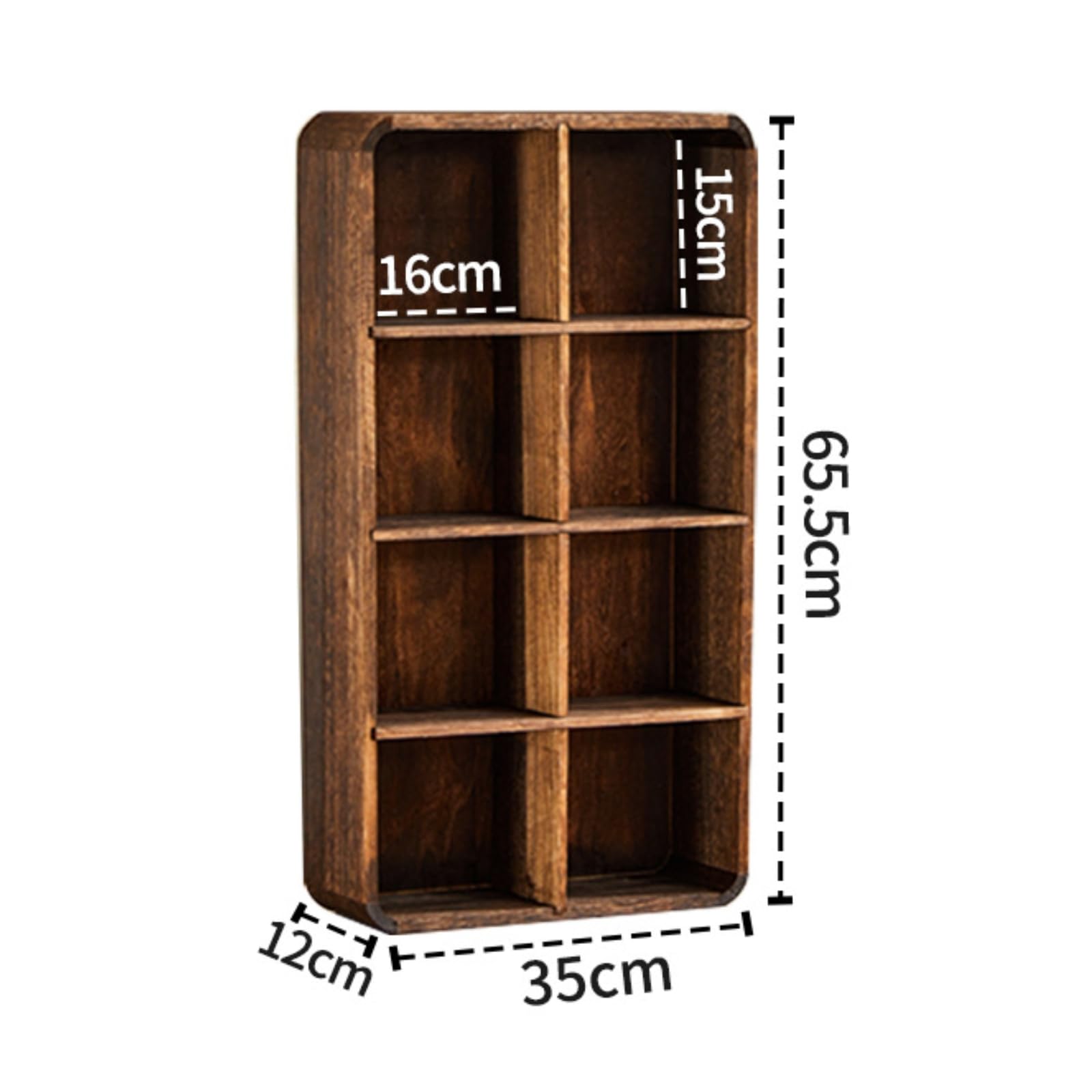 Organizador Tazas con Compartimentos Compacto Estan Resisn para Aficionados Al Té, Coleccionistas, 8 Compartimentos con Panel Trasero