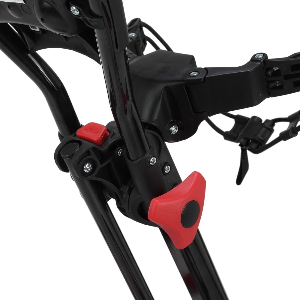 Golf Quad 4-Wheel Folding Golf Pull/Push Cart Black/Red