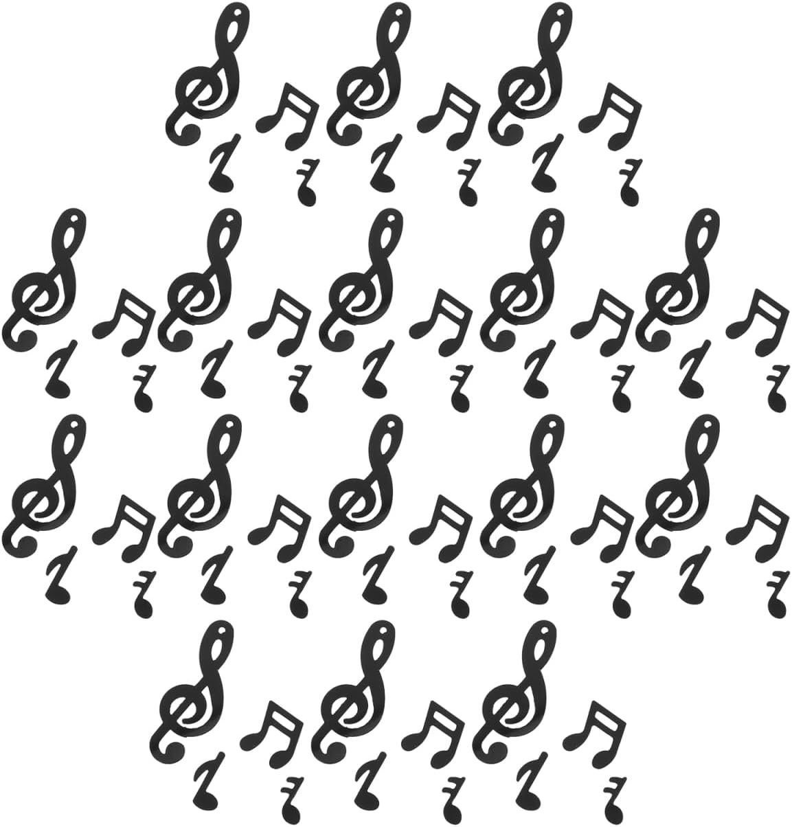 120 Confettis Notes De Musique Pailletés Noirs - Décoration Fête Musicale - NEUF