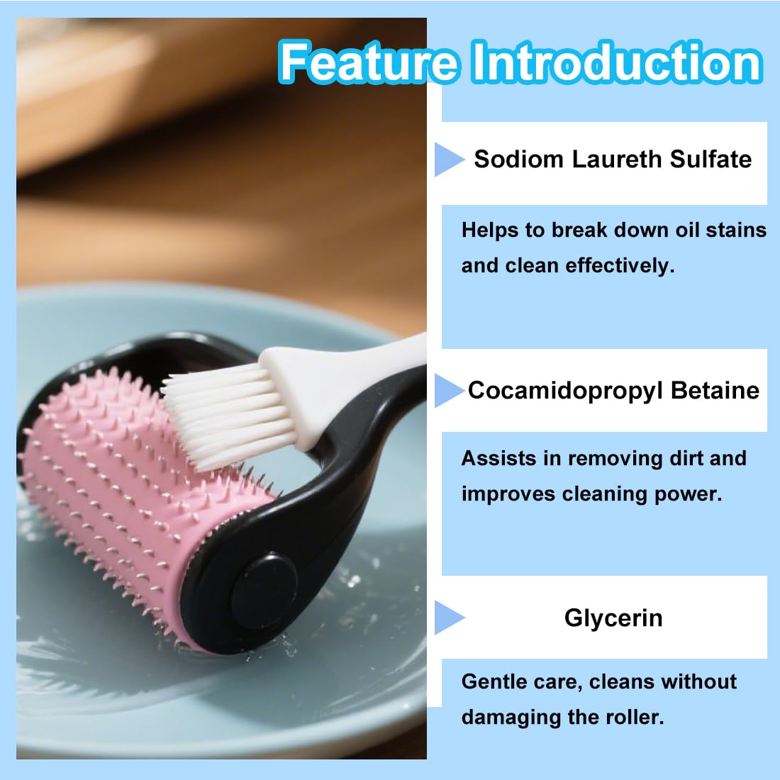 YAYNO 100ml Derma Roller Cleaner Microneedling Viso Roller Cleaner Derma Roller Cleaner Spray Roller Cleaners Adatto per Rulli Microaghi con Panno per la Pulizia Pulizia Efficace