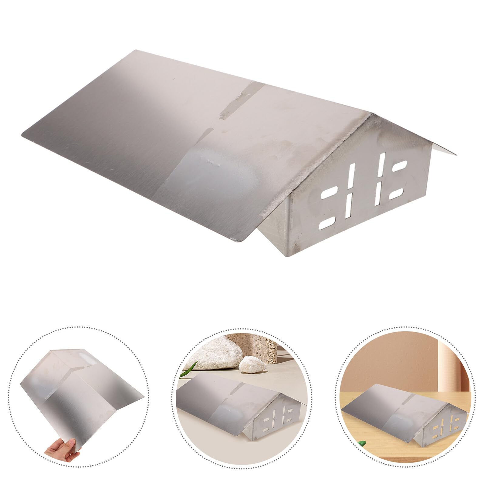 Boîtier de Protection Anti-Pluie pour Caméra Extérieure en Acier Inoxydable, Fixation Murale Petit Modèle, Housse Imperméable Fenêtre Transparente, Protection Intempéries