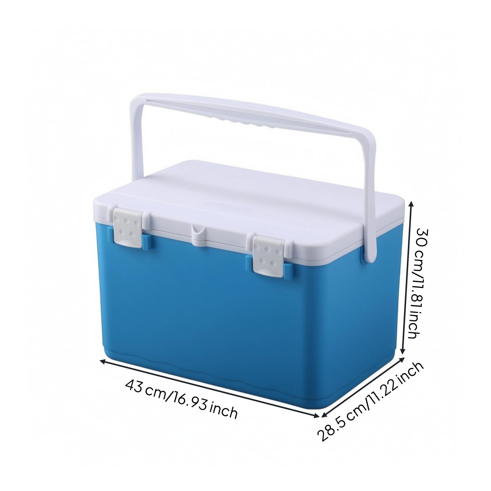 Contenitore Termico Rigido Frigo Portatile Ghiacciaia Box Isolante con Chiusura Sicura Guarnizione Anti Dispersione Interno PP Blocchi Ghiaccio Adatto