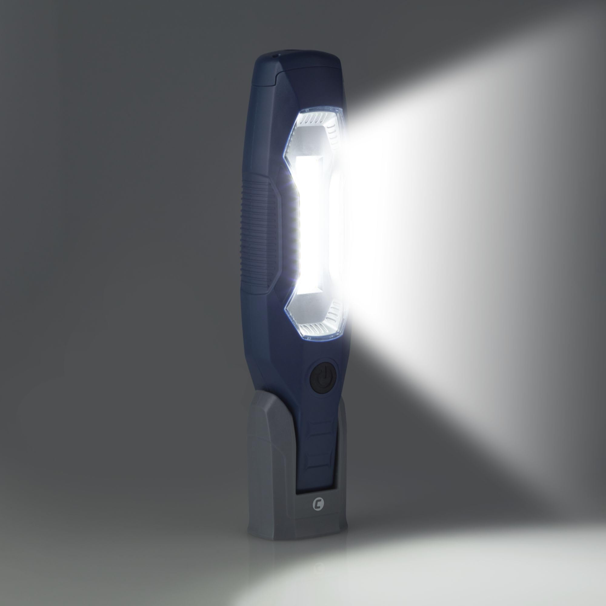 cartrend Lampa warsztatowa LED, wysoka jasność, 600 lumenów, światło powierzchniowe, akumulator 2600 mAh, trzy tryby oświetlenia, hak obrotowy 360°, wytrzymała obudowa ABS