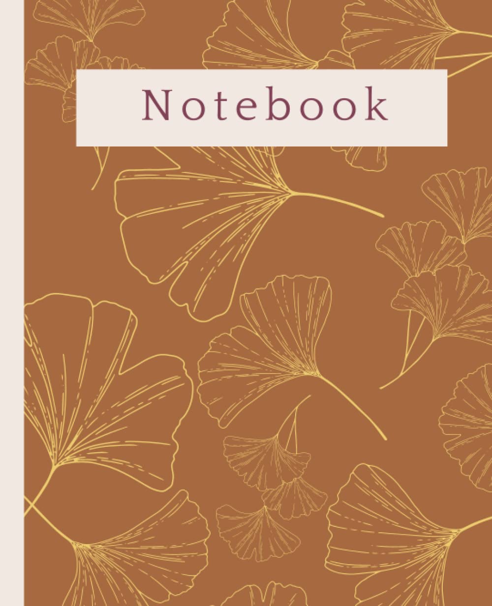 Ginko Leaves Notebook, Book, Journal, Diary, Nature Notebook College Ruled